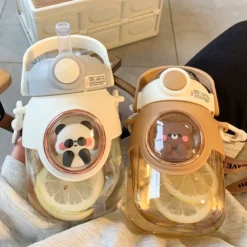 Kawaii Animal Pastel Straw Bottle (820ml) – Limited Edition -Kawaiitherapy Shop 76023 5rhktr