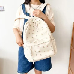Kawaii Floral Korean Style College Student Backpack -Kawaiitherapy Shop 76357 rm329r