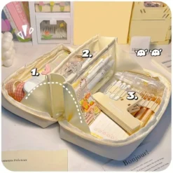 Kawaii Large Capacity Multi-Layer Designer Pencil Case -Kawaiitherapy Shop 76476 kiwrbu