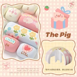 Akko Pig Party Mog Design 139pcs Keycaps -Kawaiitherapy Shop 76839 tlhlbz