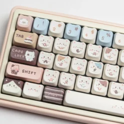 Kawaii Mao Profile Cute Cat Keycap Set – Special Edition -Kawaiitherapy Shop 76878 5caqu3
