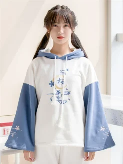 Kawaii Japanese Autumn Style Sakura Hoodie – Special Edition -Kawaiitherapy Shop 77596 cfz9md