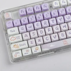 Kawaii Mao Profile Purple Bunny Keycap Set (142 Keys) – Special Edition -Kawaiitherapy Shop 77630 atd1wd