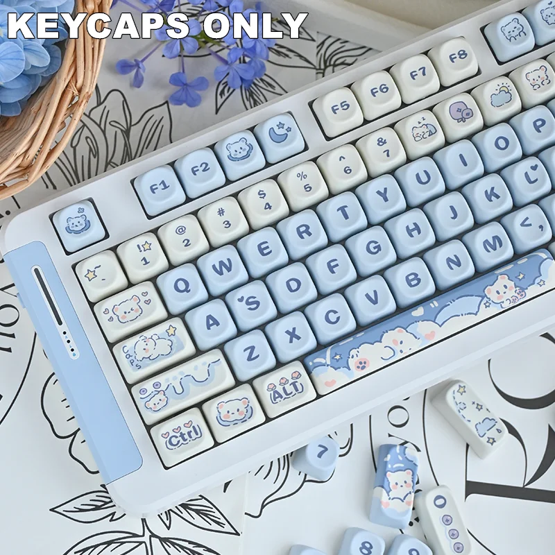 Kawaii Mao Profile Ice Polar Bear Keycap Set (132 Keys) – Special Edition 2 Kawaii Mao Profile Ice Polar Bear Keycap Set (132 Keys) – Special Edition - Image 2