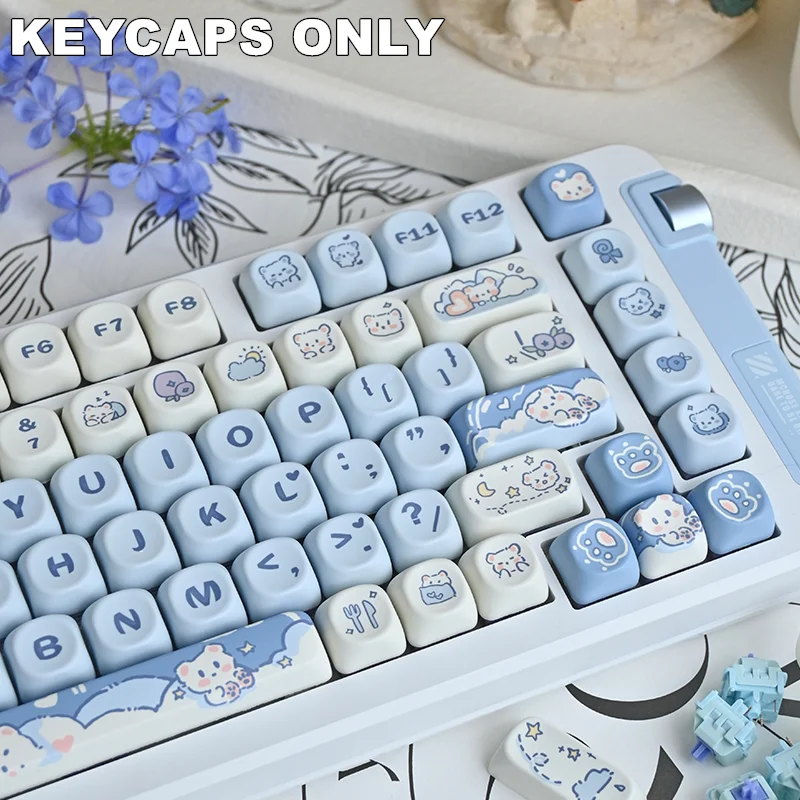 Kawaii Mao Profile Ice Polar Bear Keycap Set (132 Keys) – Special Edition 4 Kawaii Mao Profile Ice Polar Bear Keycap Set (132 Keys) – Special Edition - Image 4