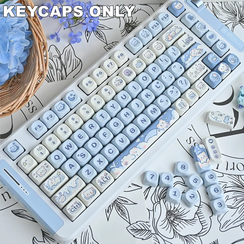 Kawaii Mao Profile Ice Polar Bear Keycap Set (132 Keys) – Special Edition 3 Kawaii Mao Profile Ice Polar Bear Keycap Set (132 Keys) – Special Edition - Image 3