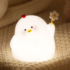 Kawaii Daisy Chicken Soft Silicone Night Lamp – Limited Edition -Kawaiitherapy Shop 77856 a3iknm