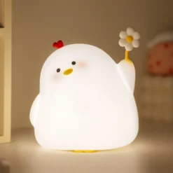 Kawaii Daisy Chicken Soft Silicone Night Lamp – Limited Edition