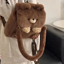 Kawaii Japanese Style Plush Bear Shoulder Bag -Kawaiitherapy Shop 77873 mwixgd
