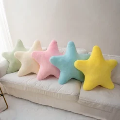 Kawaii Colorful Pastel Star Shaped Pillow XL (70cm)