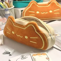 Kawaii Cat Bread Harajuku Pencil Case – Limited Edition -Kawaiitherapy Shop 78266 ya3aog