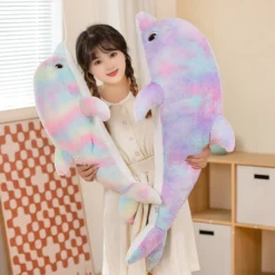 Kawaii Rainbow Dolphin Plush (120cm) – Jumbo Edition -Kawaiitherapy Shop 78285 gpa7su