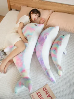 Kawaii Rainbow Dolphin Plush (120cm) – Jumbo Edition -Kawaiitherapy Shop 78285 sevrqh