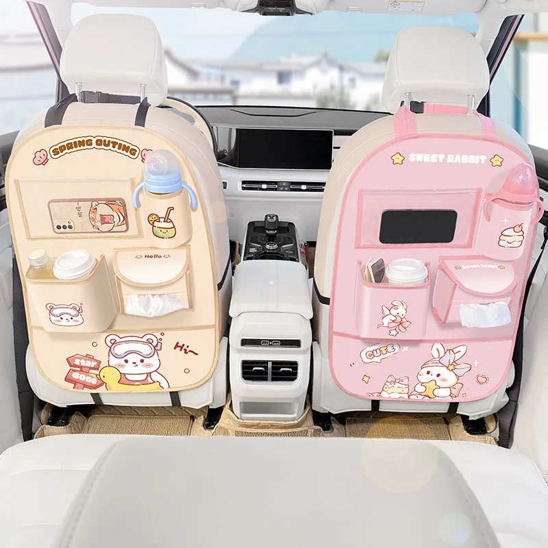 Kawaii Bunny Bear Car Back Seat Organizer – Limited Edition 2 Kawaii Bunny Bear Car Back Seat Organizer – Limited Edition - Image 2