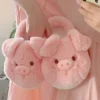 Kawaii Fuzzy Pig Comfy Winter Slippers – Limited Edition