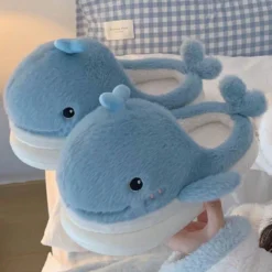 Kawaii Therapy Fuzzy Whale Comfy Slippers – Special Edition