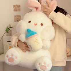 Kawaii Therapy Bunny Milk Bottle Plush (60cm) β Jumbo Edition