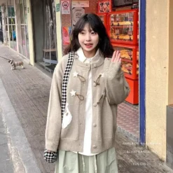 Kawaii Harajuku Pastel Cat Cardigan Sweater – Limited Edition -Kawaiitherapy Shop 78757 jf1x1l