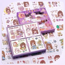 Kawaii Therapy Pastel Theme Sticker Set (100pcs) -Kawaiitherapy Shop 78873 jwurzu