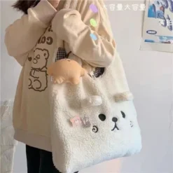 Kawaii Harajuku Winter Style Bear Tote Bag – Limited Edition -Kawaiitherapy Shop 79137 u6hma1