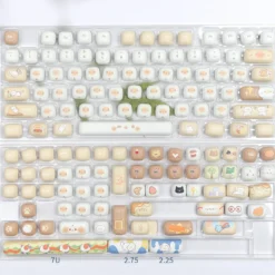 Kawaii Toasted Marshmallow Cat Mog Profile Keycaps (136 Keys) -Kawaiitherapy Shop 79780 sbz06j