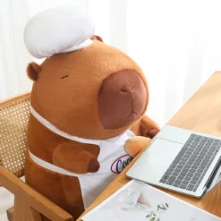 Capybara Chef Stuffed Animal With Bread Loaf (40cm) -Kawaiitherapy Shop 79939 dzznuv