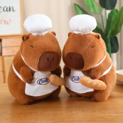 Capybara Chef Stuffed Animal With Bread Loaf (40cm) -Kawaiitherapy Shop 79939 oqjagw