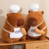 Capybara Chef Stuffed Animal With Bread Loaf (40cm)