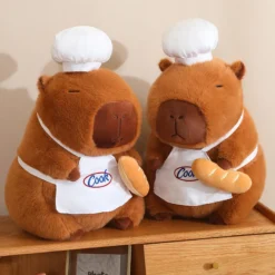 Capybara Chef Stuffed Animal With Bread Loaf (40cm)
