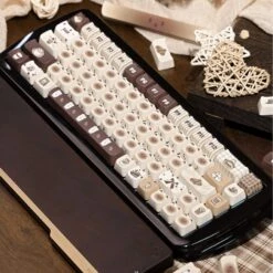 Kawaii Cat Coffee Cafe Themed Keycaps – Limited Edition -Kawaiitherapy Shop 79987 bw9g6l scaled 1