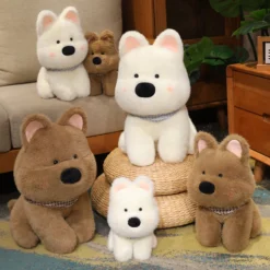 Kawaii Adorable Fluffy Terrier Plush (30cm) – Limited Edition