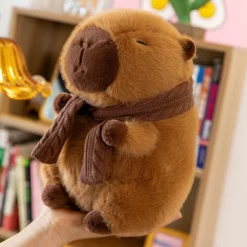 Kawaii Capybara Stuffed Animal With Scarf (30cm) -Kawaiitherapy Shop 80214 gftl1g