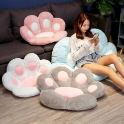 Kawaii Jumbo Cat Paw Seat Cushion – Limited Edition -Kawaiitherapy Shop Cat Paw Cushion 2