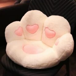 Kawaii Cat Paw Hearts Seat Cushion – Special Edition -Kawaiitherapy Shop Cat Paw Heart Seat 4