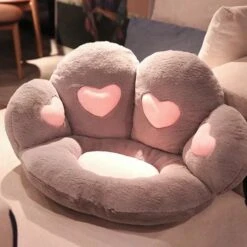 Kawaii Cat Paw Hearts Seat Cushion – Special Edition -Kawaiitherapy Shop Cat Paw Heart Seat 5