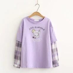 Kawaii Cool Summer Two-Piece Long Sleeve Shirt