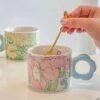 Kawaii Aesthetic Tulip Ceramic Cup – Limited Edition