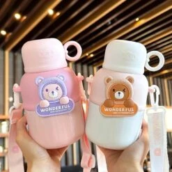 Kawaii Korea Style Bear Thermal Flask (580ml) -Kawaiitherapy Shop IMG 1412