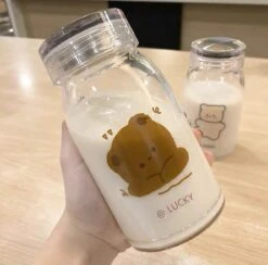 Kawaii Bear Glass Bottle (450ml) – Limited Edition -Kawaiitherapy Shop IMG 3064