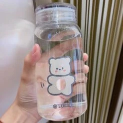Kawaii Bear Glass Bottle (450ml) – Limited Edition -Kawaiitherapy Shop IMG 3072