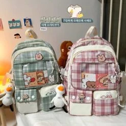 Kawaii Japanese High School Plaid Backpack – Limited Edition -Kawaiitherapy Shop IMG 3228