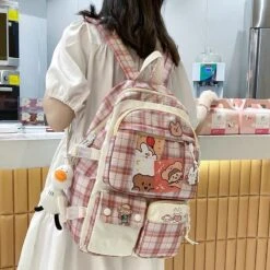 Kawaii Japanese High School Plaid Backpack – Limited Edition -Kawaiitherapy Shop IMG 3229