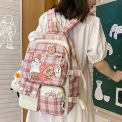 Kawaii Japanese High School Plaid Backpack – Limited Edition -Kawaiitherapy Shop IMG 3230