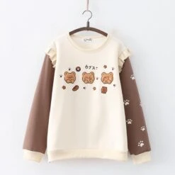 Kawaii Bear Biscuit Harajuku Sweater – Special Edition -Kawaiitherapy Shop IMG 3241
