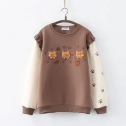Kawaii Bear Biscuit Harajuku Sweater – Special Edition -Kawaiitherapy Shop IMG 3243