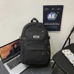 Kawaii Multipocket Solid Pastel Korea Style Backpack -Kawaiitherapy Shop IMG 3541