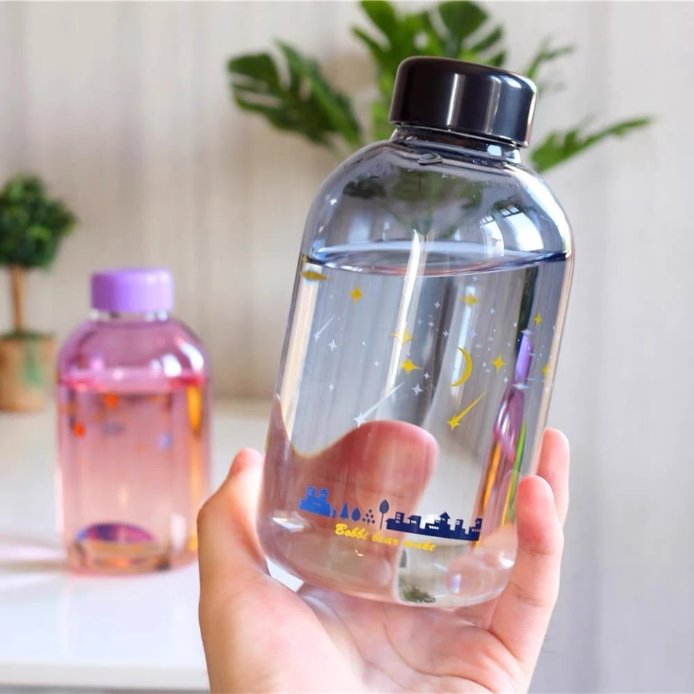 Kawaii Galaxy Stars Glass Bottle (600ml) 3 Kawaii Galaxy Stars Glass Bottle (600ml) - Image 3