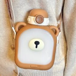 Kawaii Bear Square Straw Bottle (700ml) – Limited Edition -Kawaiitherapy Shop IMG 4472