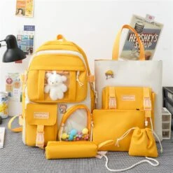 Kawaii Korea Style Student Backpack Set (5pcs) – Limited Edition -Kawaiitherapy Shop IMG 4568 2