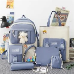 Kawaii Korea Style Student Backpack Set (5pcs) – Limited Edition -Kawaiitherapy Shop IMG 4570 2